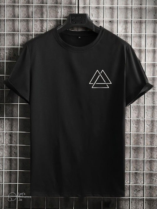 Camiseta Minimalista Geometric para Hombre - Algodón Licrado Premium
