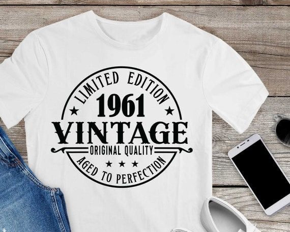 Camiseta Retro Vintage 1961 para Hombre - Algodón Licrado Premium