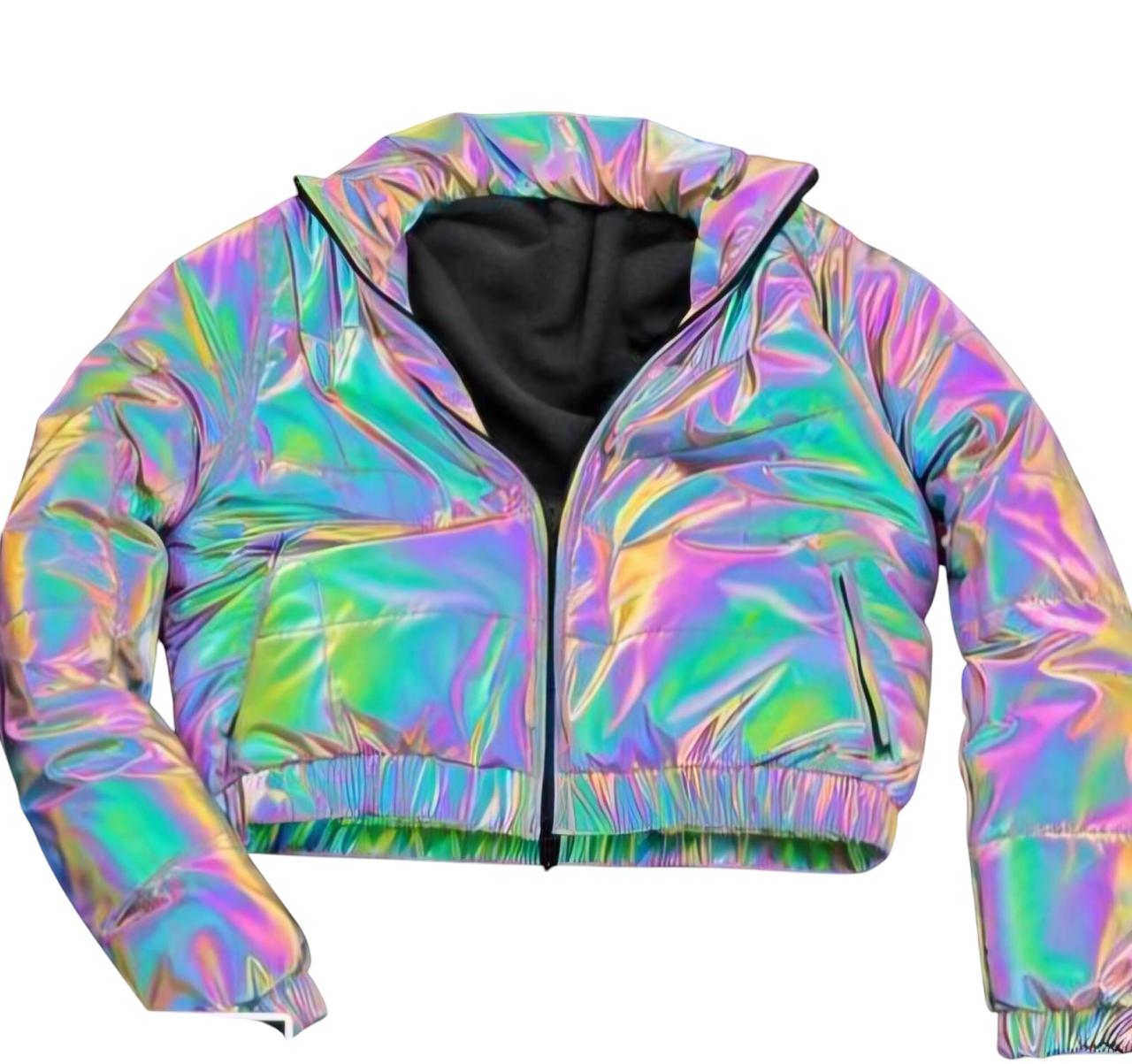 Chaqueta acolchada reflectiva tornasol