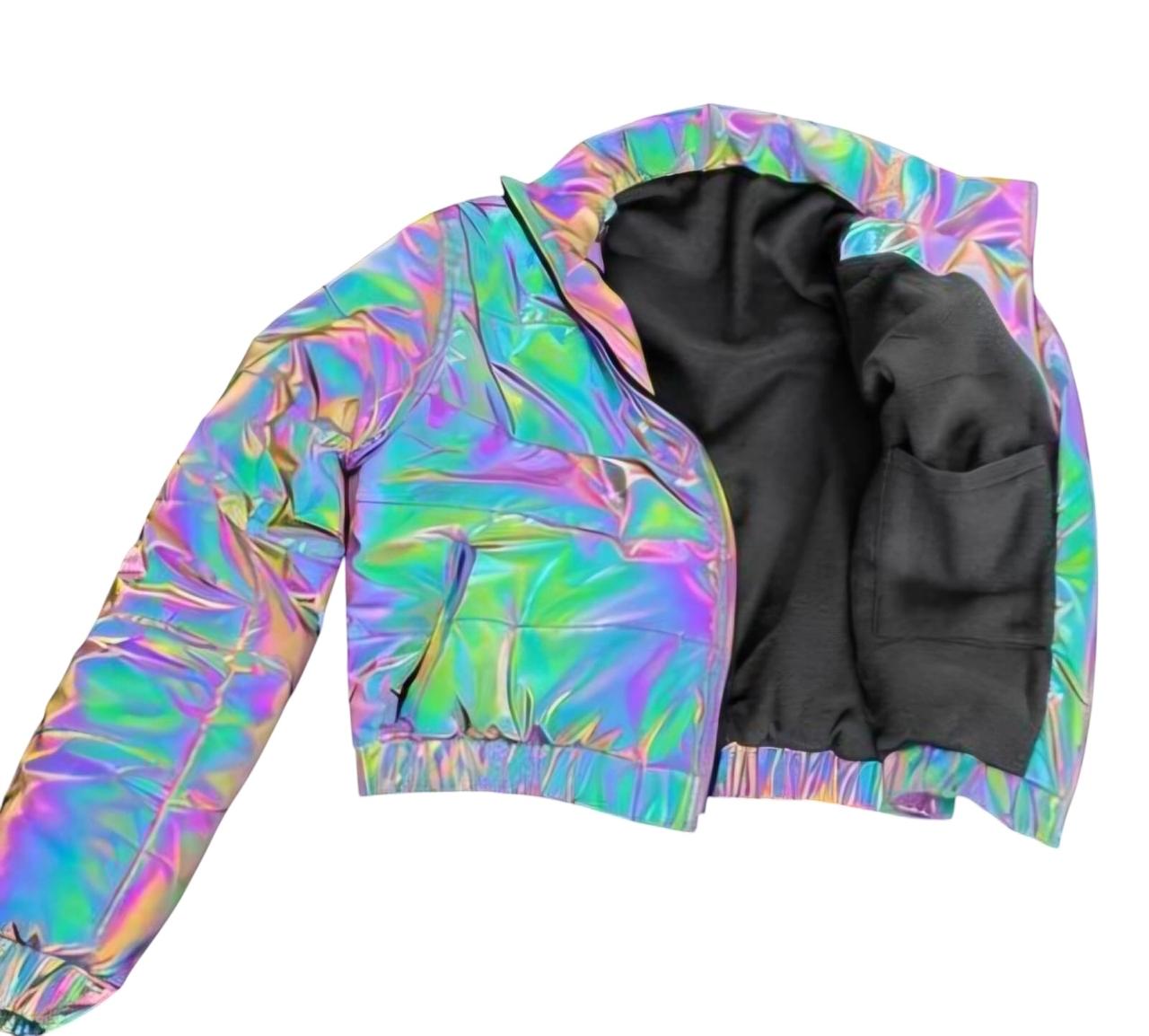 Chaqueta acolchada reflectiva tornasol