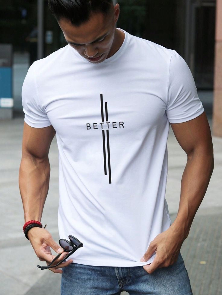 Camiseta Masculina Better Cross - Algodón Licrado Premium Blanco